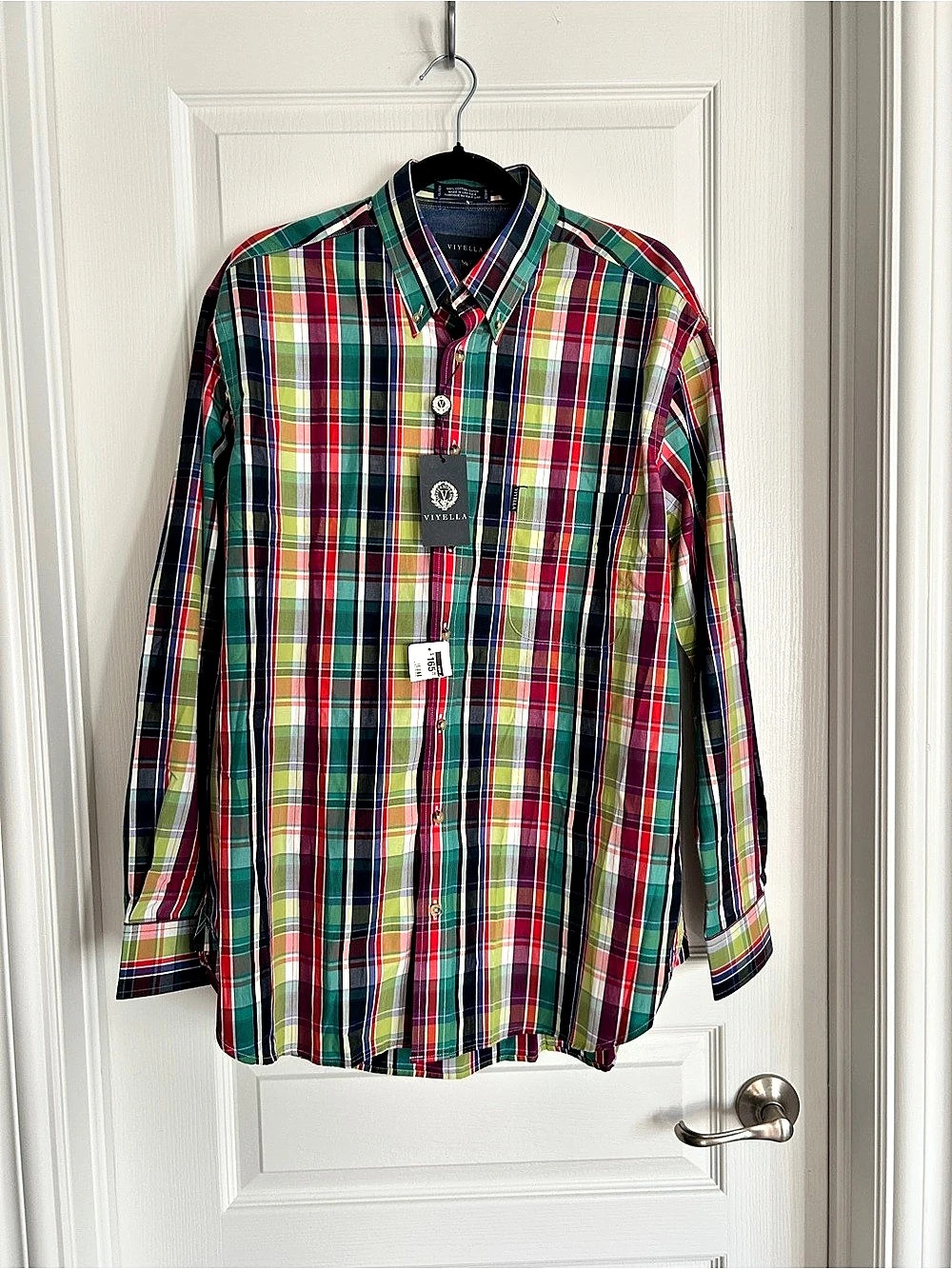 Viyella Men’s Multicolour Plaid Button Down Shirt, Size 16½, NWT